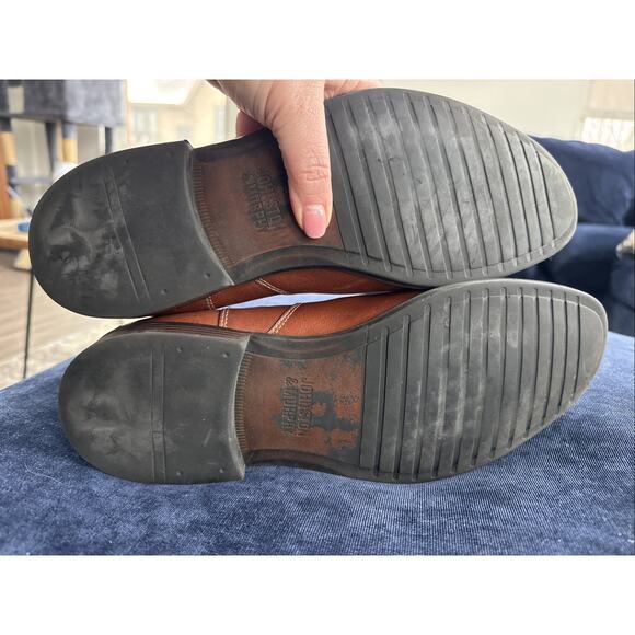 Johnston Murphy Mens 9M Brown Leather Boots Elastic Ankle SKU: 15483 Shoes - Picture 5 of 14